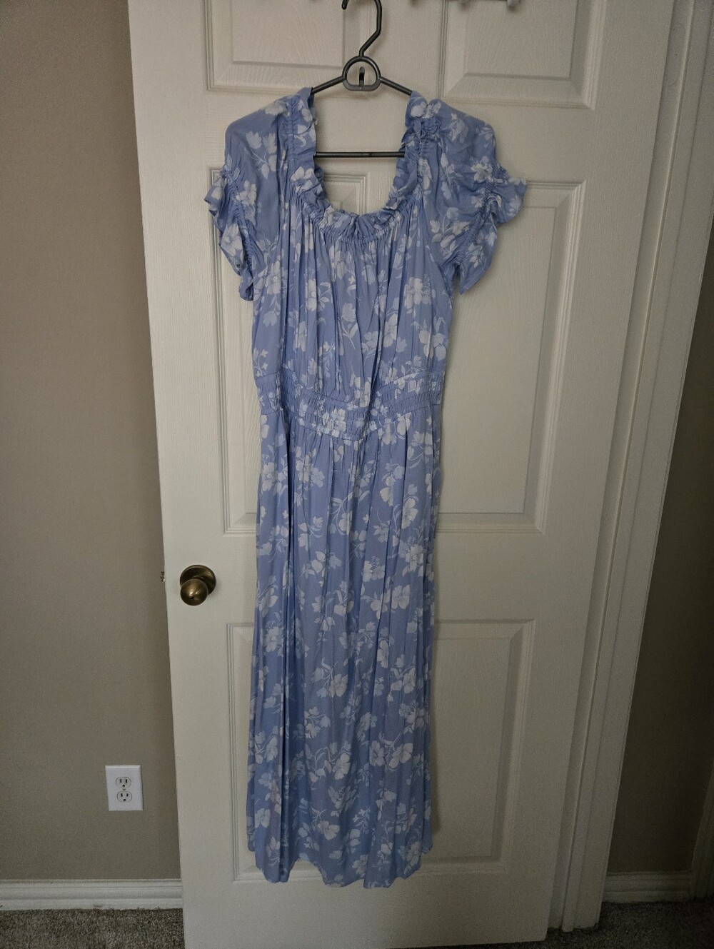 Old Navy Sky Blue Floral Maxi Dress